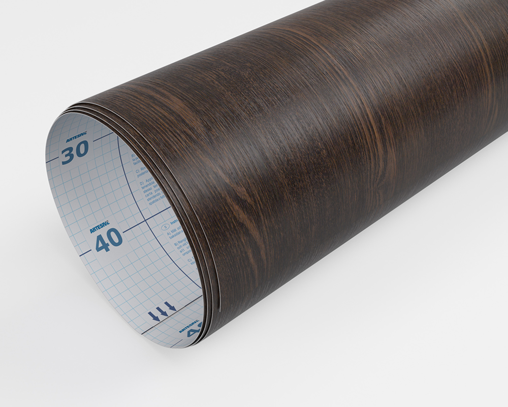 Medio adhesivo imitación madera wengué - Rollo de 1,00 m x 1,22 m - Luminis  Films